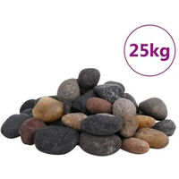 Produktbild von VidaXL Polierte Kieselsteine Mehrfarbig 25 kg 5-8cm für Aquarium und Garten - 25 kg