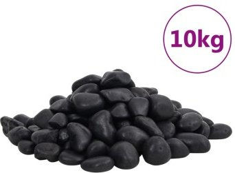 vidaXL Polierte Kieselsteine Schwarz 2-5 cm für Aquarium und Garten 10 kg - 10 kg – Bild 1 von 4