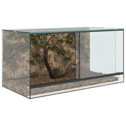 vidaXL Terrarium aus Glas Transparent 80 x 40 x 40 cm für Reptilien und Amphibien – Bild 1 von 6
