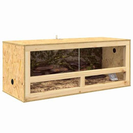 vidaXL Terrarium aus Holz Braun 100 x 40 x 40 cm für Reptilien und Nagetiere – Bild 1 von 9