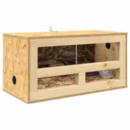 vidaXL Terrarium aus Holz Braun 60 x 30 x 30 cm für Reptilien und Nagetiere – Bild 1 von 13