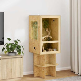 vidaXL Terrarium Braun 50 x 50 x 80 cm aus Holz für Reptilien Nagetiere und Frösche – Bild 1 von 5