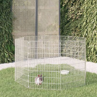 Produktbild von Vidaxl Tiergehege aus verzinktem Eisen mit 8 Paneelen für Kaninchen 54 x 80 cm