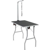 Produktbild von vidaXL Tragbarer Trimmtisch für Hunde aus Metall in Schwarz 91,5 x 61,5 x 156 cm
