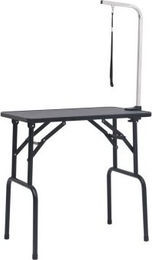 VidaXL Verstellbarer Hundepflegetisch mit Edelstahloberfläche in Schwarz 81 x 48,5 x 80 cm – Bild 1 von 12