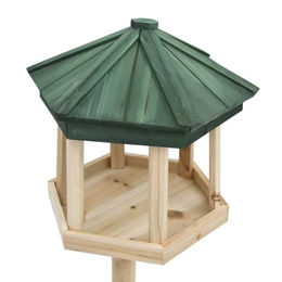 vidaXL Vogelfutterhaus aus Tanne mit Ständer aus Massivholz 33x110 cm – Bild 1 von 5
