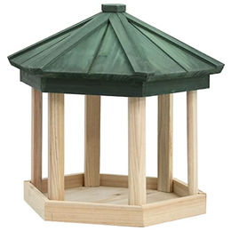 vidaXL Vogelfutterhaus aus Tannenholz in Achteck-Form 33x30 cm – Bild 1 von 13