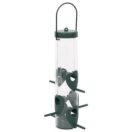 vidaXL Vogelfutterspender Futtersäule Set aus 3 Stück aus Kunststoff in Dunkelgrün – Bild 1 von 2