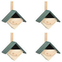Produktbild von vidaXL Vogelhaus aus Holz 4-teilig Natur Grün 24 x 16 x 30 cm