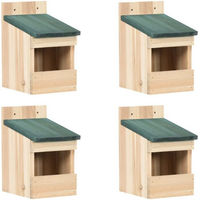 Produktbild von vidaXL Vogelhaus Set aus Tannenholz 4 Stück 12x16x20 cm