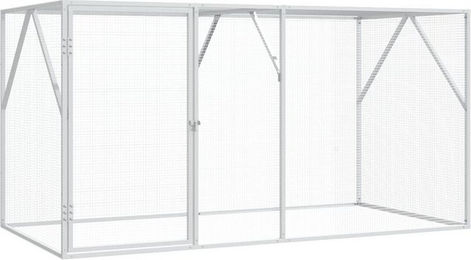 vidaXL Vogelkäfig aus verzinktem Stahl in Anthrazit 208 x 102 x 108 cm – Bild 1 von 1