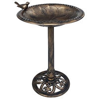 Produktbild von vidaXL Vogeltränke und Bodenfutterstation aus Kunststoff in Bronze und Gold 50 x 76 cm