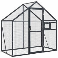 Produktbild von vidaXL Vogelvoliere aus Aluminium für Papageien in Anthrazit 179x100x185 cm