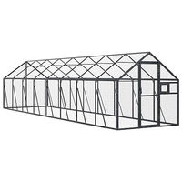 Produktbild von vidaXL Vogelvoliere aus Aluminium für Papageien und Kleintiere Anthrazit 1,79x8x1,85 m