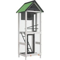 Produktbild von VidaXL Vogelvoliere aus Holz in Grau