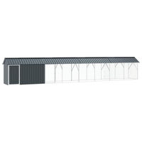 Produktbild von vidaXL Vogelvoliere aus Metall für Vögel in Grau Schwarz 84 cm x 103 cm x 142 cm