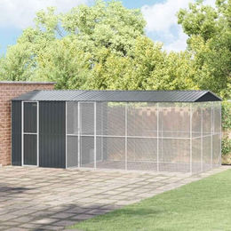 vidaXL Vogelvoliere aus Metall in Anthrazit 645 x 310 x 247 cm für Vögel – Bild 1 von 8