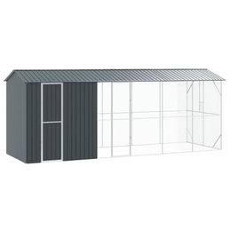 vidaXL Vogelvoliere aus Metall in Grau 645 x 208 x 247 cm für Vögel und Wildvögel – Bild 1 von 12