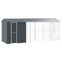 Produktbild von vidaXL Vogelvoliere aus Metall in Grau 645 x 208 x 247 cm für Vögel und Wildvögel