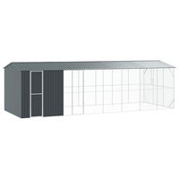 Produktbild von vidaXL Vogelvoliere aus Metall in Grau 860 x 310 x 247 cm für Vögel und Wildvögel