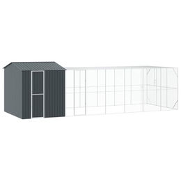 vidaXL Vogelvoliere aus verzinktem Metall in Anthrazit 845 x 304 x 247 cm für Vögel und Wildvögel – Bild 1 von 12
