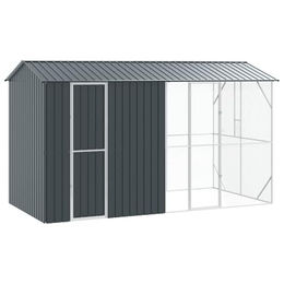 vidaXL Vogelvoliere aus verzinktem Metall in Grau 430 x 208 x 247 cm – Bild 1 von 12
