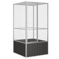 Produktbild von vidaXL Vogelvoliere aus verzinktem Stahl für Wellensittiche und Papageien Anthrazit 111x107x211,5 cm