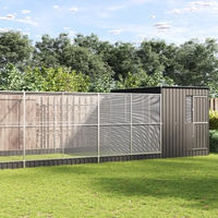 Produktbild von vidaXL Vogelvoliere mit Erweiterung aus Metall in Silber 1118x303x216 cm