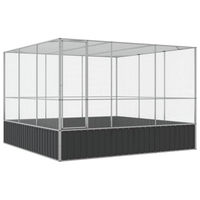 Produktbild von vidaXL Voliere aus Metall in Silber für Vögel, Kaninchen, Enten und Hühner mit Maßen 311x307x212 cm