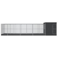 Produktbild von vidaXL Voliere mit Erweiterung aus Metall in Silber 911x303x216 cm für Vögel und Enten