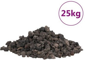 vidaXL Vulkangestein Schwarz 1-2 cm 25 kg für Aquaristik – Bild 1 von 3