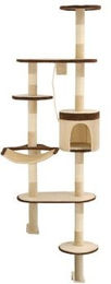 vidaXL Wandkratzbaum für Katzen mit Sisal-Kratzsäulen 194 cm Beige/Braun – Bild 1 von 13