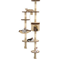 Produktbild von vidaXL Wandkratzbaum mit Sisal-Kratzsäulen 194 cm Beige/Braun