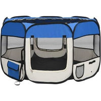 Produktbild von VidaXL Welpenlaufstall faltbar blau 110x110x58 cm