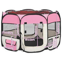 Produktbild von vidaXL Welpenlaufstall faltbar Rosa aus Metall 90x90x58cm