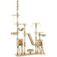 Produktbild von vidaXL XL Kratzbaum für Katzen aus Plüsch mit Deckenspanner in Beige