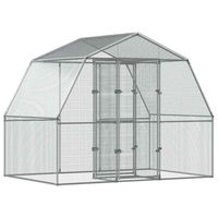 Produktbild von vidaXL XL Vogelvoliere aus verzinktem Stahl für Papageien und Wellensittiche in Silber