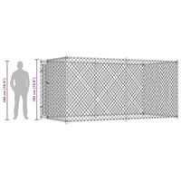 Produktbild von vidaXL XXL Hundezwinger Hundehütte aus Metall in Silber 382x192x185 cm