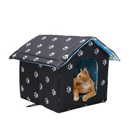 Vinnypet Katzenhöhle aus Oxford-Gewebe Schwarz Größe M - 580 g – Bild 1 von 7