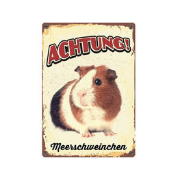 Produktbild von Vintage Blechschild Meerschweinchen ACHTUNG