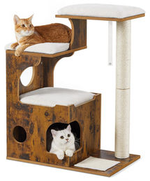 Vintage Kratzbaum für Katzen mit 3 Liegeflächen und Höhle, 88 cm – Bild 1 von 1