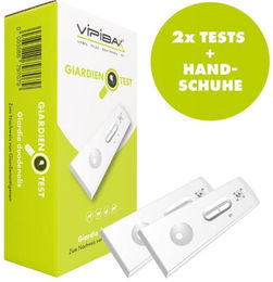 Produktbild von ViPiBaX Giardien Schnelltest Doppelpack für Hund und Katze zur Magen-Darm-Diagnostik