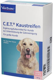 Virbac C.E.T. Zahnpflege-Kaustreifen für große Hunde mit Rind und hohem Fleischanteil 141g – Bild 1 von 3