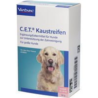 Produktbild von Virbac C.E.T. Zahnpflege-Kaustreifen für große Hunde mit Rind und hohem Fleischanteil 141g