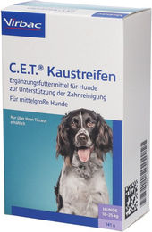 Virbac C.E.T. Zahnpflege-Snack Kaustreifen mit Rind für mittlere Hunde mit hohem Fleischanteil 141g – Bild 1 von 3