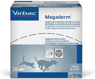Produktbild von Virbac Megaderm Haut-Fell-Supplement Öl für Hunde und Katzen 28 x 4 ml