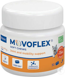 Virbac Movoflex Soft Chews Gelenk-Supplement für kleine Hunde bis 15 kg mit Huhn und Fisch 60 g – Bild 1 von 4