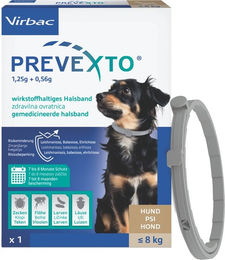 Virbac PreveXto Halsband gegen Flöhe, Zecken und Läuse für kleine Hunde unter 8 kg – Bild 1 von 1