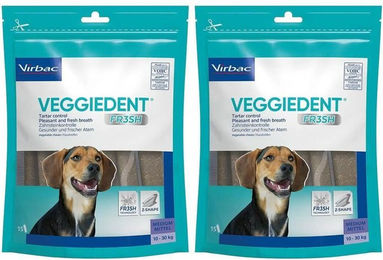 Virbac VEGGIEDENT FR3SH Zahnpflege-Snack für Hunde mittlerer Rassen 10-30 kg vegan und hypoallergen – Bild 1 von 1