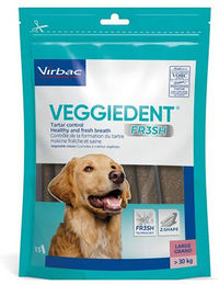 Produktbild von Virbac VEGGIEDENT Fresh Zahnpflege-Snack für große Hunde vegan und hypoallergen 30 x 35 g - 30 x 35 g